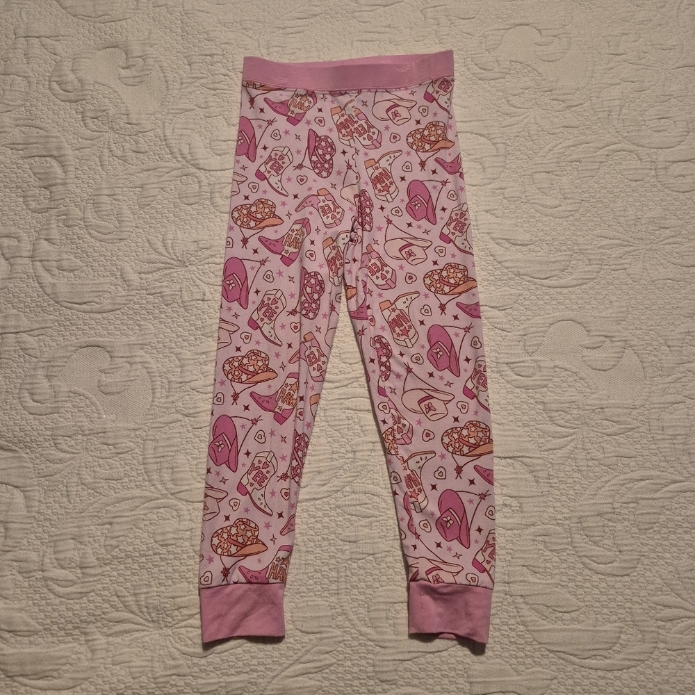 Lucky Panda Kids girls 3T pajama bottoms only EUC Cowgirl print